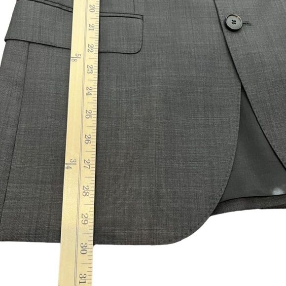 Hugo Boss 100% Virgin Wool Suit Jacket The Jam75/Sharp3 Charcoal Blend Size 38R - Picture 4 of 13